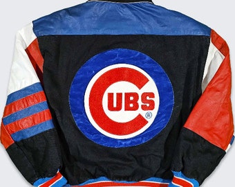 Chicago Cubs Vintage jaren '90 Jeff Hamilton Varsity Jacket - MLB Baseball Bomber Coat - Made in USA - Herenmaat: Groot (L) - Gratis verzending