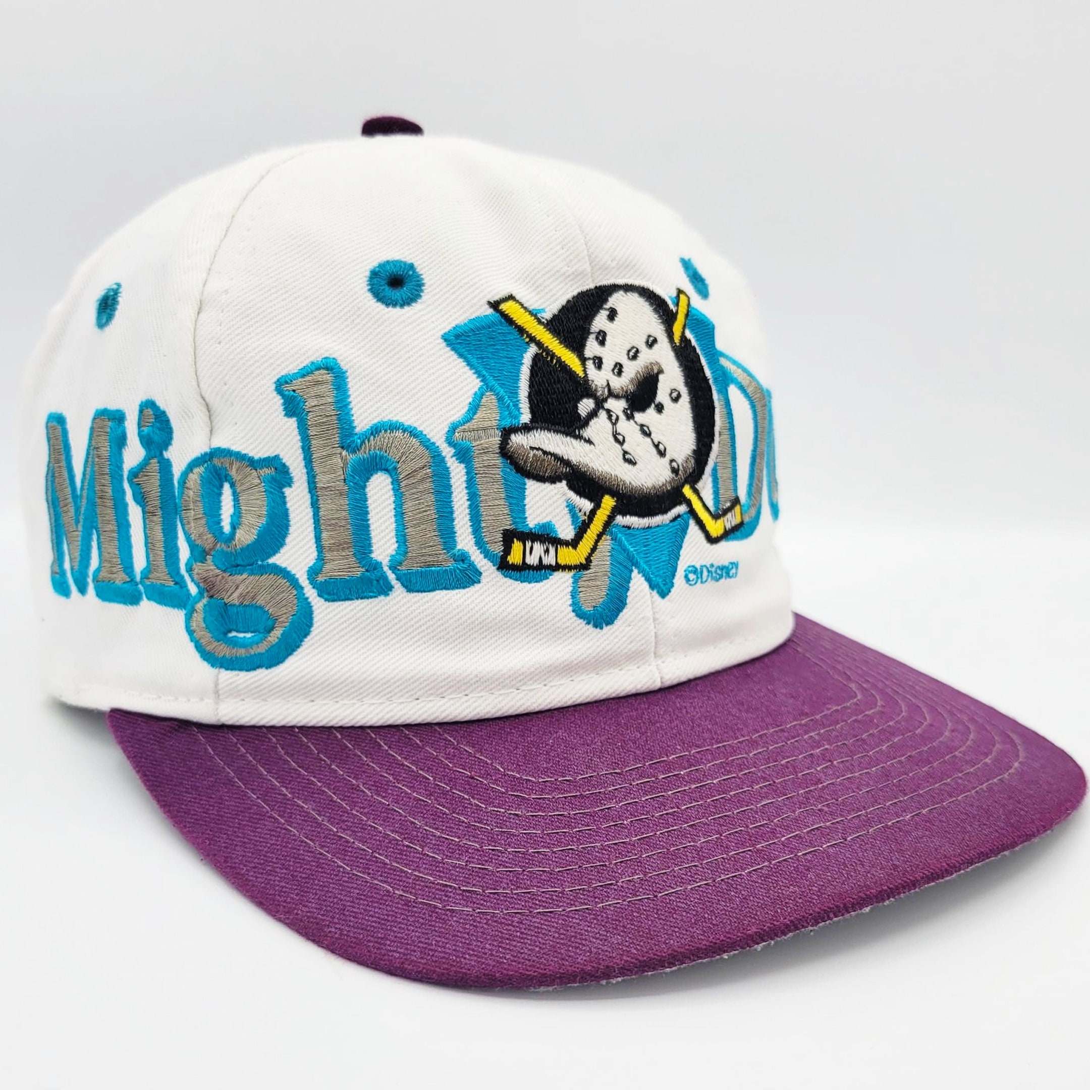 Vintage Mighty Ducks Anaheim NHL Hockey Snapback Cap Hat AJD 90s Disney  Starter