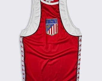 USA Track Vintage 80s Kappa Running Tank Top Singlet Shirt - 1988 Olympics - Made in Italy - Men's Size : Medium ( M ) - Free SHIPPING