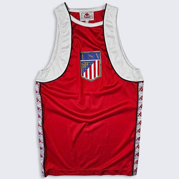 USA Track Vintage 80s Kappa Running Tank Top Singlet Shirt - 1988 Olympics - Made in Italy - Men's Size : Medium ( M ) - Free SHIPPING