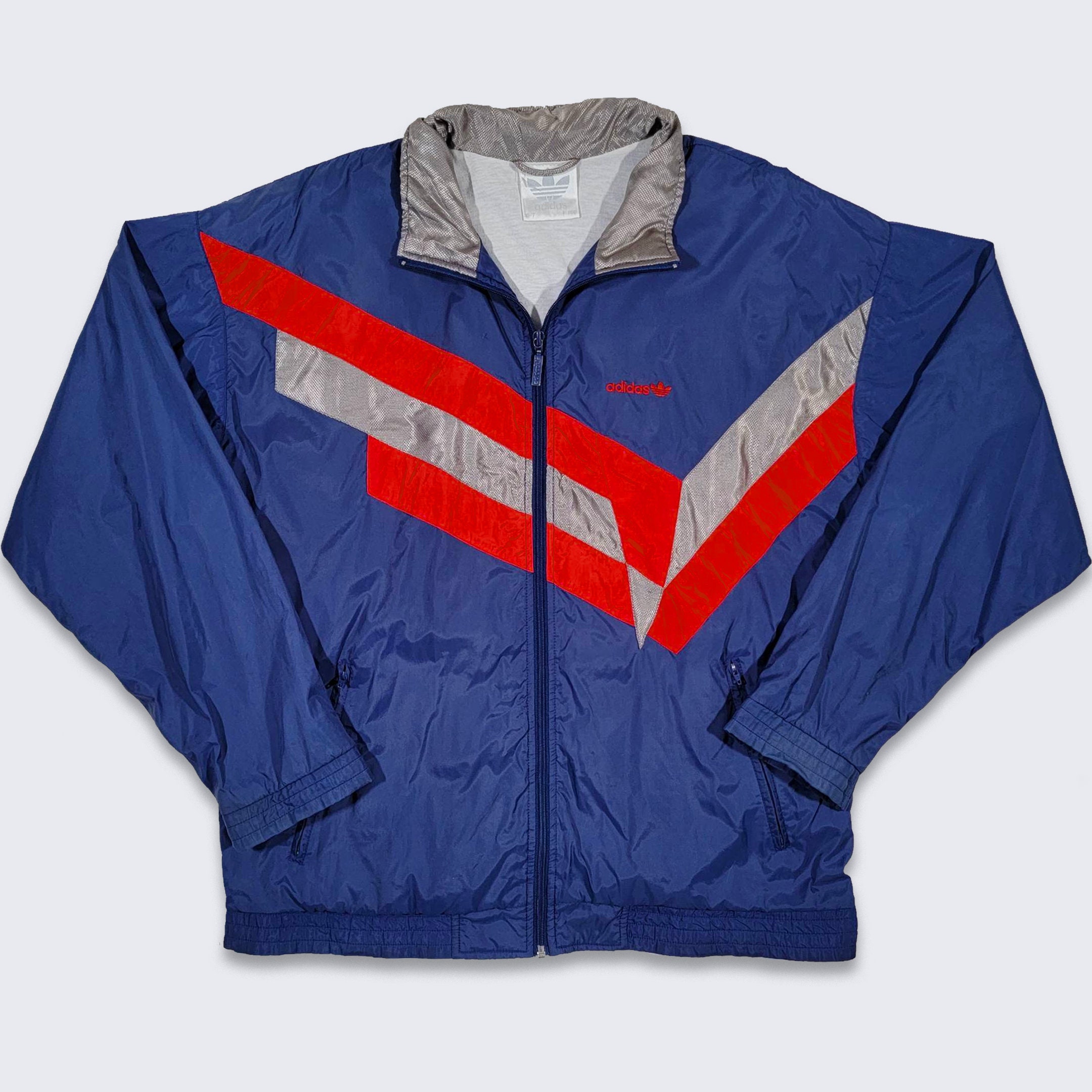 Adidas Vintage 90s Windbreaker Track Jacket - Light Weight Blue