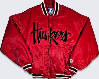Nebraska Cornhuskers Vintage 90s Starter Satin Bomber Jacket