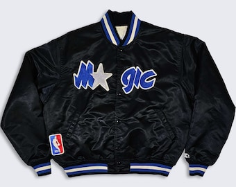 Orlando Magic Vintage 90s Starter Satin Bomber Jacket - NBA Authentics - Made in USA - Men&#39;s Size : Extra Large ( XL ) - Free Shipping