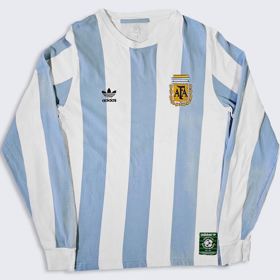 Argentina Vintage Y2K Adidas Retro Soccer Jersey Shirt - World Cup Greatest Moments 1950-1990 - Men's Size : Medium ( M ) - FREE SHIPPING