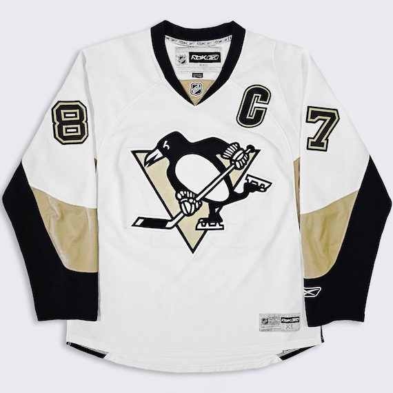Pittsburgh Penguins Sidney Crosby Reebok Hockey Jersey - Official Licensed Uniform Shirt - Men's Size : Extra Large ( XL ) - Free Shipping
