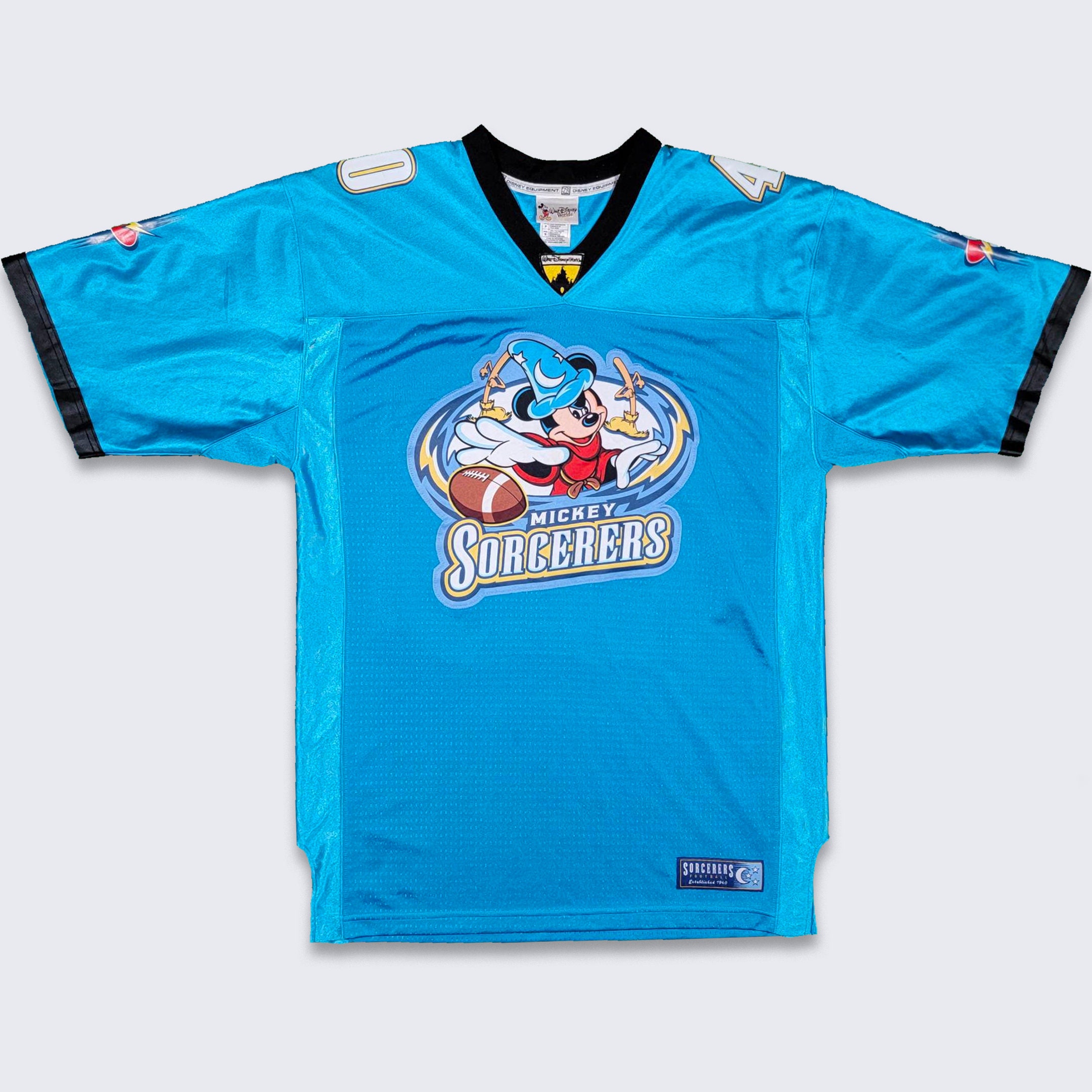 Mickey Mouse Sorcerers Vintage Disney Football Jersey - Blue Color 
