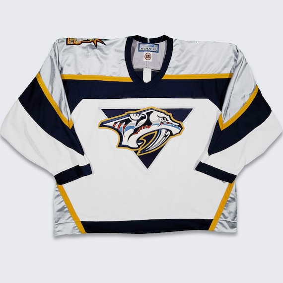 Vintage Logo 7 Nashville Predators NHL Hockey Jersey Men's XL 90s