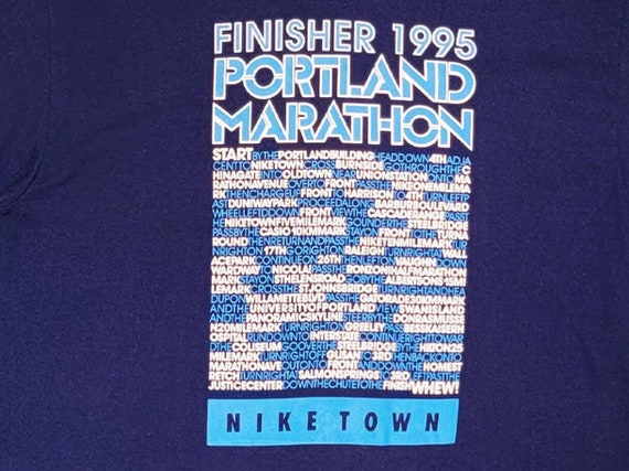 Portland Marathon Vintage s Nike T shirt Niketown   Etsy Israel