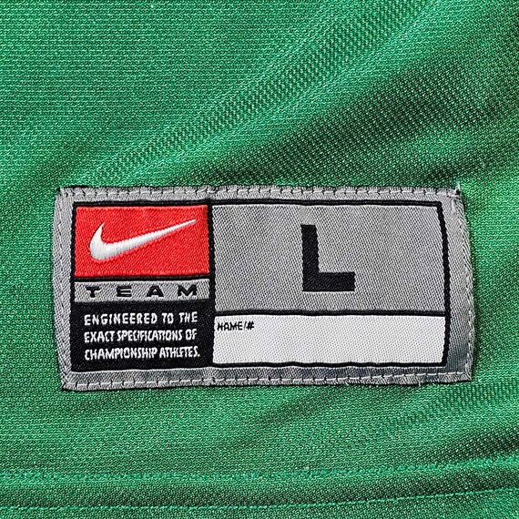 Nike Vintage 90s Y2K Green Long Sleeve Soccer Jer… - image 3
