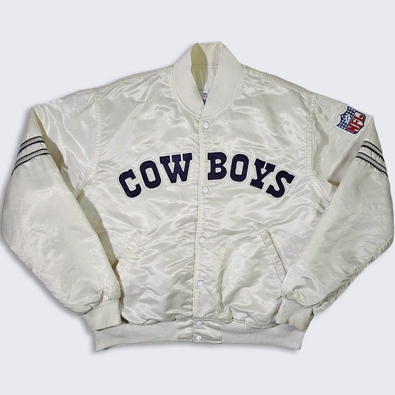 Dallas Cowboys NFL Vintage 90's Leather Mens Bomber Jacket by