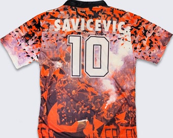Dejan Savicevic Vintage 90s AC Milan Tribute Soccer Jersey - Red