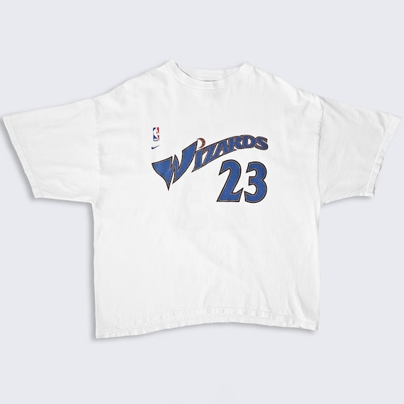 Washington Wizards Vintage Michael Jordan Nike T-Shirt - White NBA Basketball Tee - Size Men's : Extra Large ( XL )  - FREE Shipping