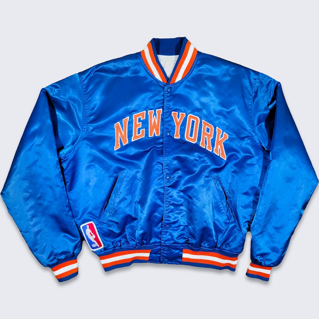 New York Knicks Vintage 90s Starter Satin Bomber Jacket NBA Etsy