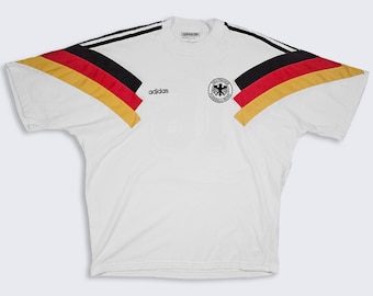 Germany Vintage 90s Adidas World Cup Soccer Cotton Jersey Shirt
