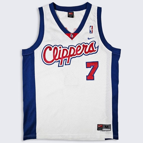 Los Angeles Clippers Vintage Y2K Lamar Odom Nike Basketball Jersey - White Color Uniform Shirt - Size Men's : Medium ( M ) - Free Shipping