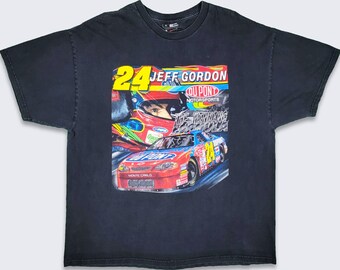 NASCAR Vintage 00s Jeff Gordon T-Shirt - The Winning Formula - Chase Authentics Black Tee - 100% Cotton - Size Extra Large XL -Free SHIPPING