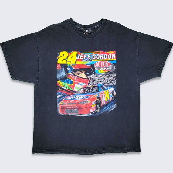 NASCAR Vintage 00s Jeff Gordon T-Shirt - The Winning Formula - Chase Authentics Black Tee - 100% Cotton - Size Extra Large XL -Free SHIPPING