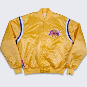 NWOT Vintage Chalk Line NBA Los Angeles Lakers Satin Jacket Men's size XL  Purple