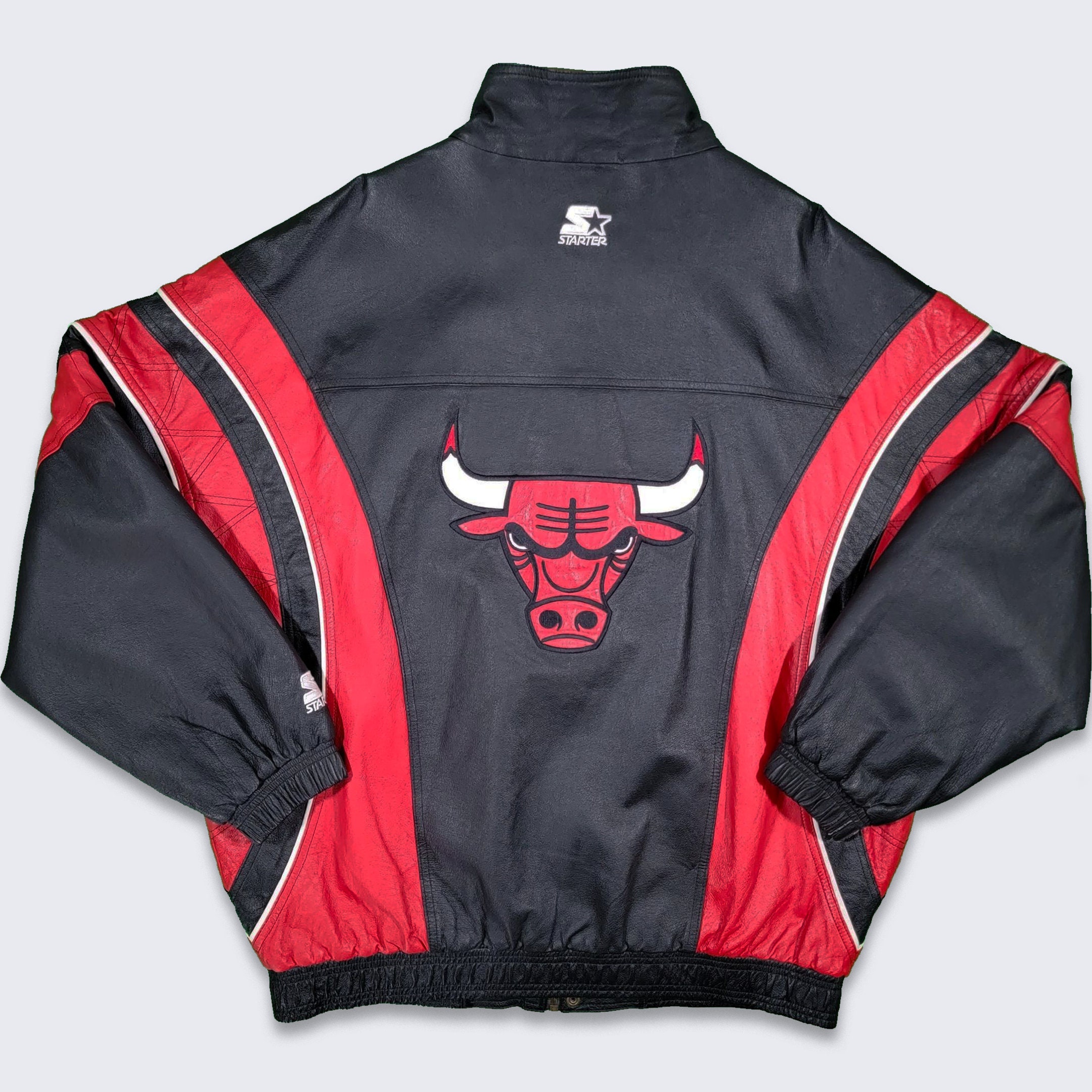 Vintage Rare Chicago Bulls Satin Jacket by Starter BLACK Size S NBA  AUTHENTICS