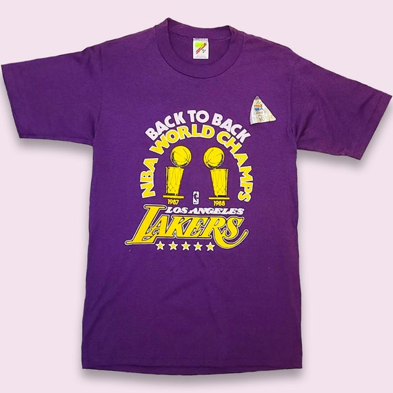 Vintage 80s Los Angeles Lakers Back 2 Back Champio
