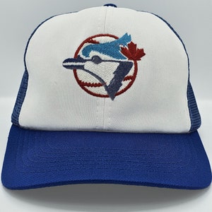 Toronto Blue Jays Vintage 80s Trucker Snapback Hat - Baseball Blue Color Cap - MLB Official Licensee - One Size Fits All - Free SHIPPING