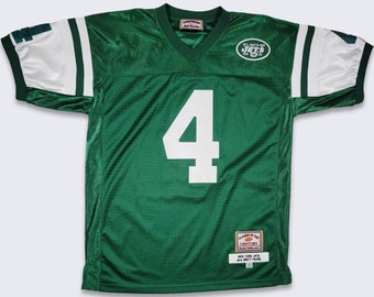 New York Jets Vintage Brett Favre Jeff Hamilton Football Jersey - NFL Players of the Century Blue Shirt - Men's Size XL -FREE Shipping