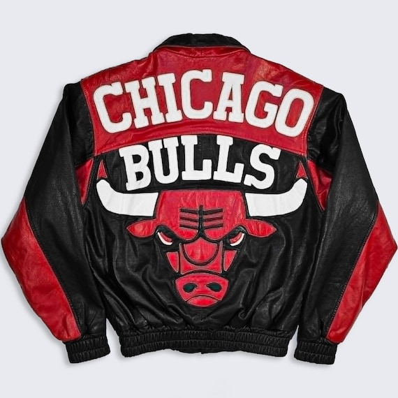 Chicago Bulls Vintage 90s Genuine Leather Bomber Varsity Jacket