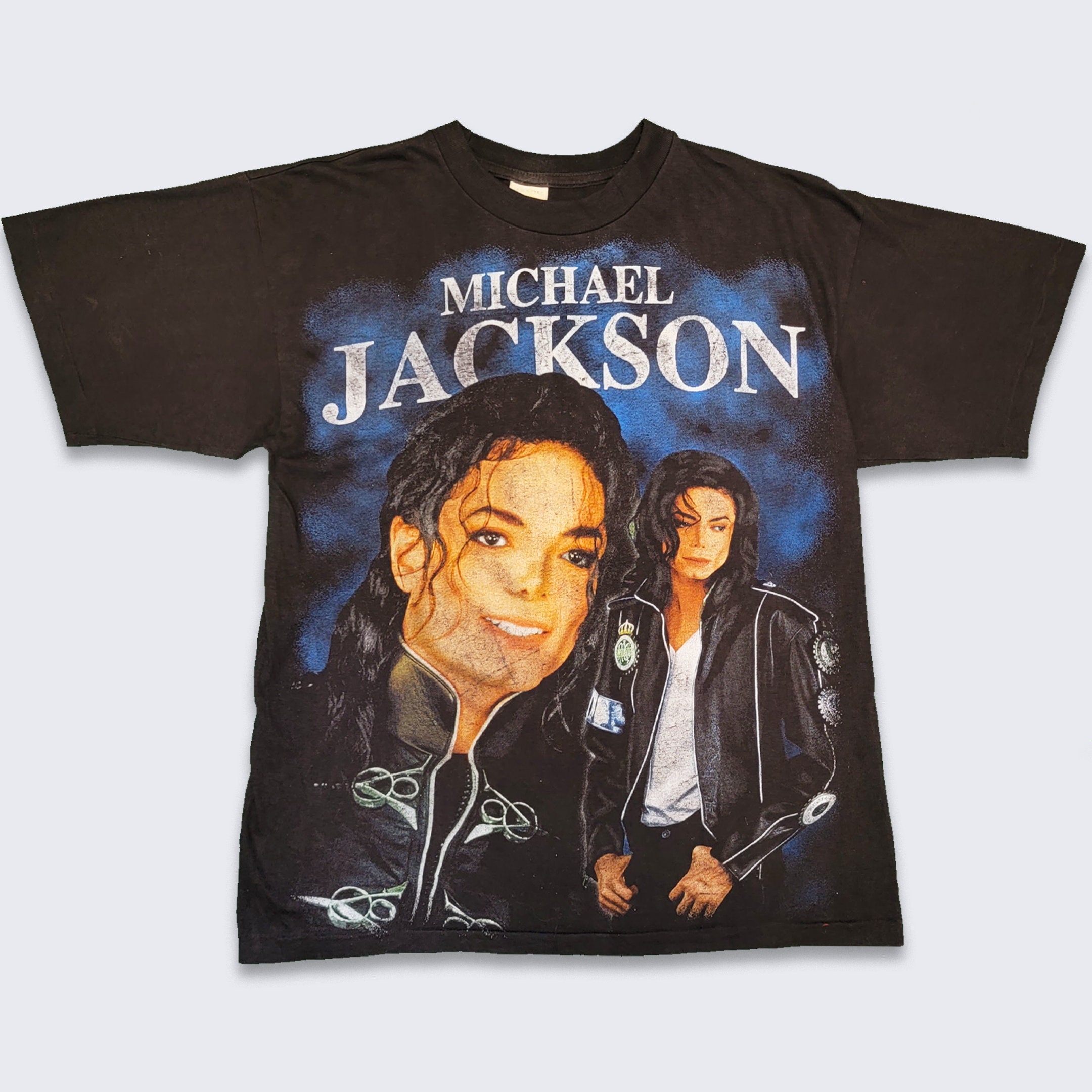 Michael Jackson Front Logo Men's Short Sleeve T-Shirt White 2XL