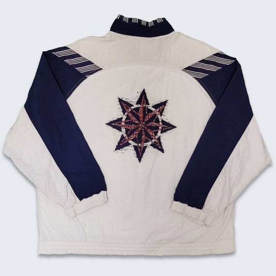 Wilson Vintage 90s Windbreaker Track Jacket - Whi… - image 1