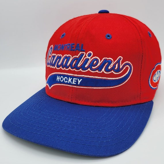 Montreal Canadiens Vintage 90s Starter Tail Sweep Snapback Hat - NHL Hockey Red Baseball Style Cap - One Size Fits All - FREE SHIPPING