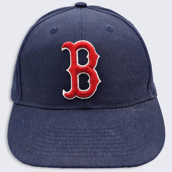 Boston Red Sox Vintage Y2K Strapback Hat - Navy Blue Color Cap - Stitched On Logos - Officially Licensed - One Size Fits All - Free SHIPPING