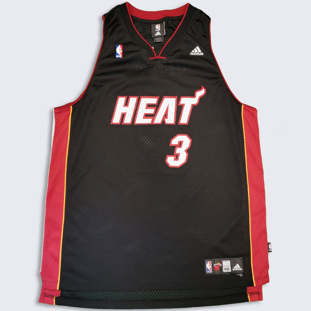 Miami Heat Dwayne Wade Adidas Basketball Jersey Maillot - Etsy France