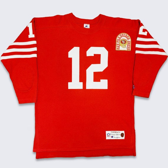 San Francisco 49ers Vintage 90s Champion Throwbacks Collection Football Sweater - 100% Cotton - Jersey Style - Size Large - Free Shipping