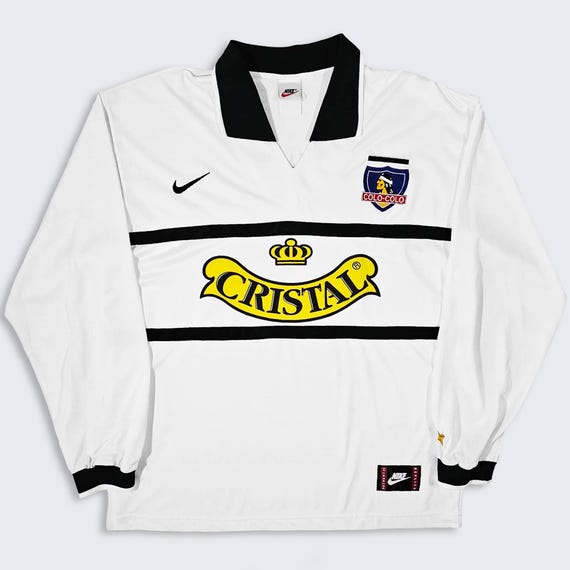 Colo Colo Vintage 90s Nike Long Sleeve Soccer Jersey - Chile - 1996 / 1997 Shirt Kit Uniform - Men's Size : Large ( L ) - FREE SHIPPING