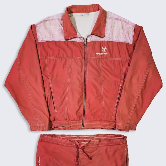 Sergio Tacchini Vintage 90s Italy Track Suit - Includes Pants & Windbreaker Jacket - Men's Size : Extra Large ( XL ) - FREE SHIPPING