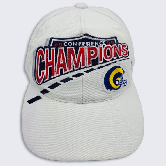 San Diego Chargers Vintage 90s Conference Champions Strapback Hat - White Color Cap - Stitched On Logos - One Size Fits All - FREE SHIPPING