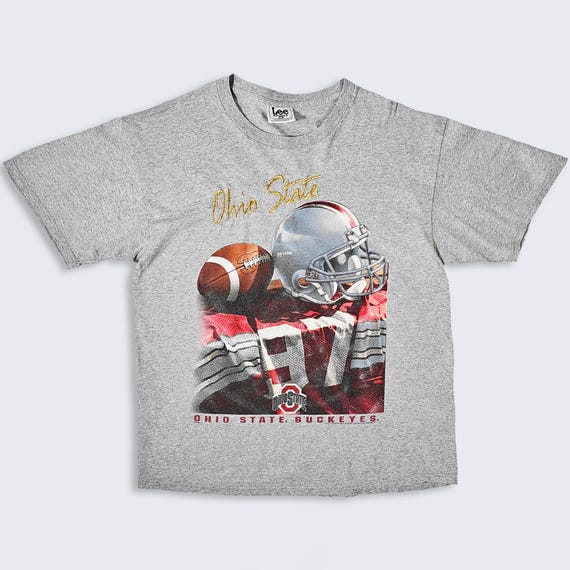 Ohio State Buckeyes Vintage 90s Lee Sport T-Shirt - Embroidered Script - Screen Printed Design - Men's : Extra Large ( XL ) - FREE SHIPPING