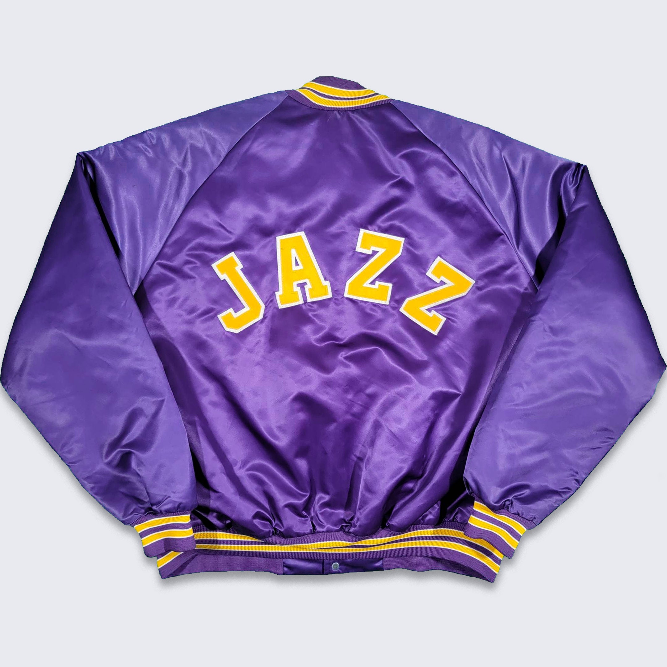 Varsity Satin Starter Utah Jazz Renegade White/Navy Jacket - Jackets Masters