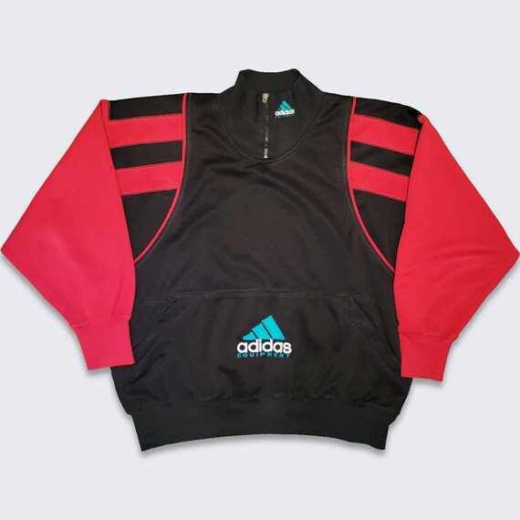 Adidas Vintage Quarter Zip Sweatshirt - Etsy España