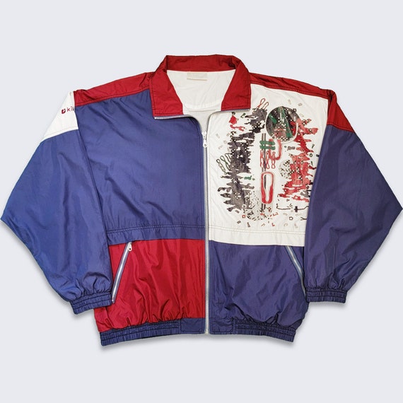 Killtec Vintage 90s Windbreaker Track Jacket - Plum Purple Light Weight Coat - Zipper Closure - Size Men's Large - Free Shipping