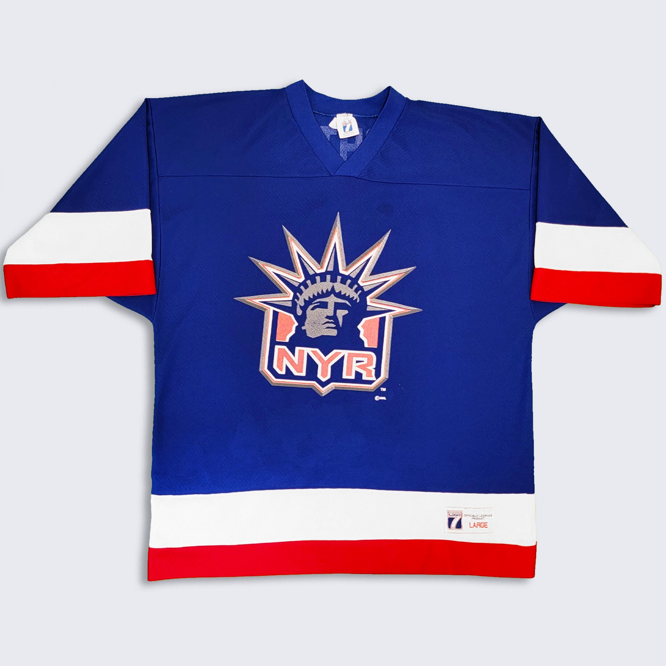 New York Rangers Jersey statue of liberty MENS M medium retro Starter white  NHL
