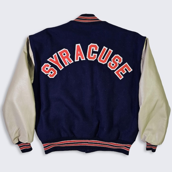 Syracuse Orange Men Vintage 90s DeLong Wool Varsity Jacket