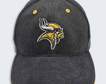 Minnesota Vikings Vintage Y2K Twins Adjustable Hat - Black Color Cap - NFL Licensed - Stitched On Logos - One Size Fits All - FREE SHIPPING