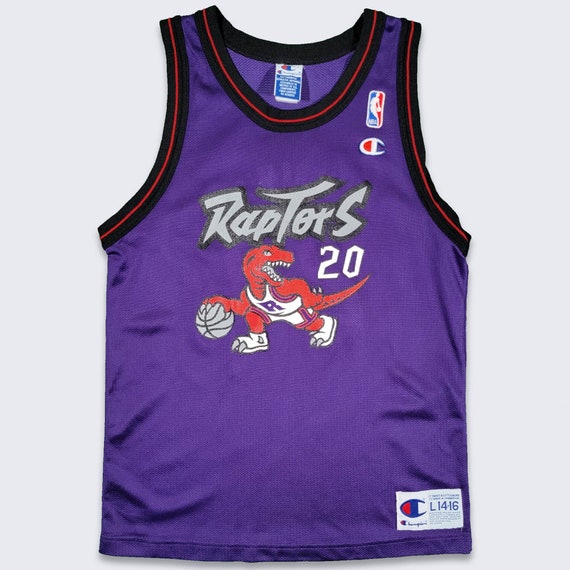 Toronto Raptors Champion Jersey YOUTH XL Purple Black Red