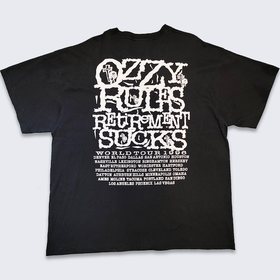 Ozzy Osbourne Vintage 90s Retirement Sucks Tour T-shirt - Etsy