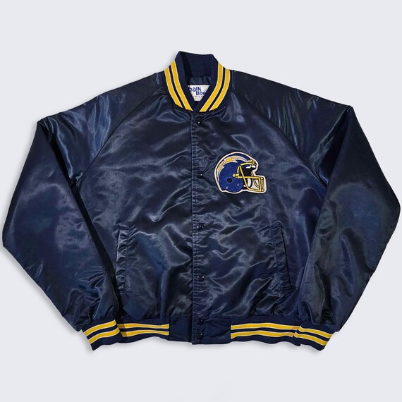 San Diego Chargers Vintage 80s Chalk Line Satin Bomber Jacket
