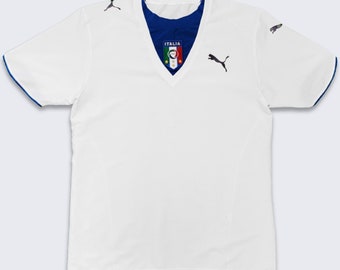 イタリア ヴィンテージ プーマ ホワイト サッカー ジャージ - 2006