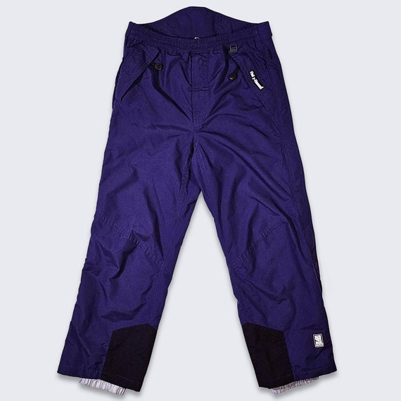 Helly Hansen Vintage 90s Ski Snowboarding Pants - Helly-Tech - Purple and Black Color Joggers - Men's Size : Medium ( M ) - FREE SHIPPING