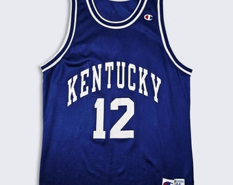 Kentucky Wildcats Vintage 90s Rodrick Rhodes Champion Basketball Jersey - Blue Uniform Shirt - Men's Size : Large ( L ) - FREE SHIPPING