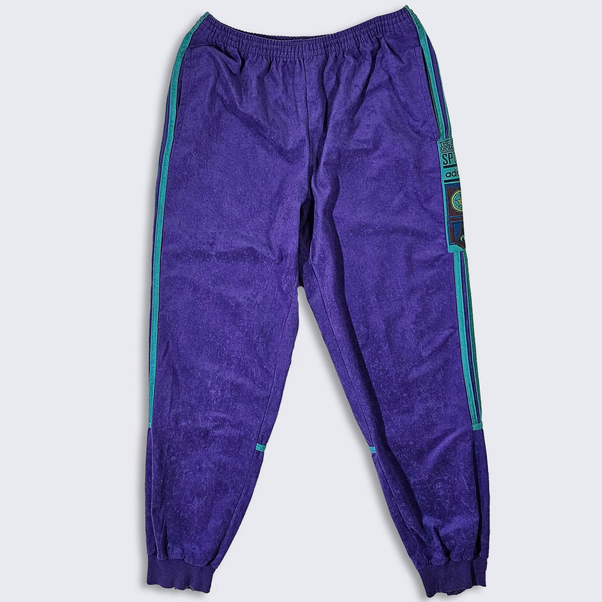 Adidas Vintage 90s Purple Suede Joggers Pants the Magic Moment of